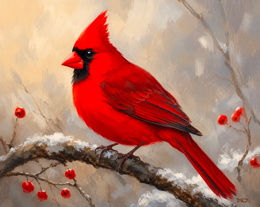 Red Cardinal – Acrylic Painting Workshop | Oct 11, 2026 – Sunday